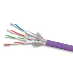 Giganet Shielded Cat6A S/FTP Purple Ethernet LAN Cable 305m