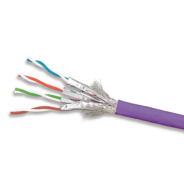 Giganet Shielded Cat6A S/FTP Purple Ethernet LAN Cable 305m