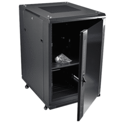 22U Free Standing glass-door network data Cabinet – 600mm x 600mm