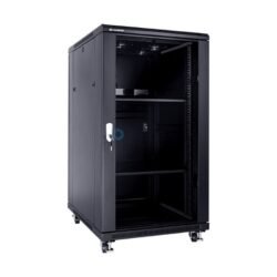 22U Free Standing Network Data Cabinet with Glass Door – 600mm x 800mm