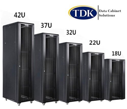 37U Data cabinets 600 x 600. Floor Standing.Glass Door