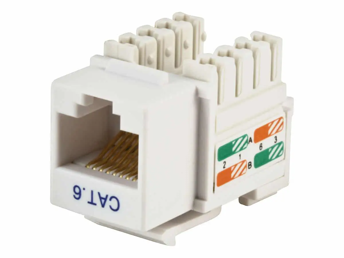 Cat 6 module -Keystone Jack -White APKR - Image 2
