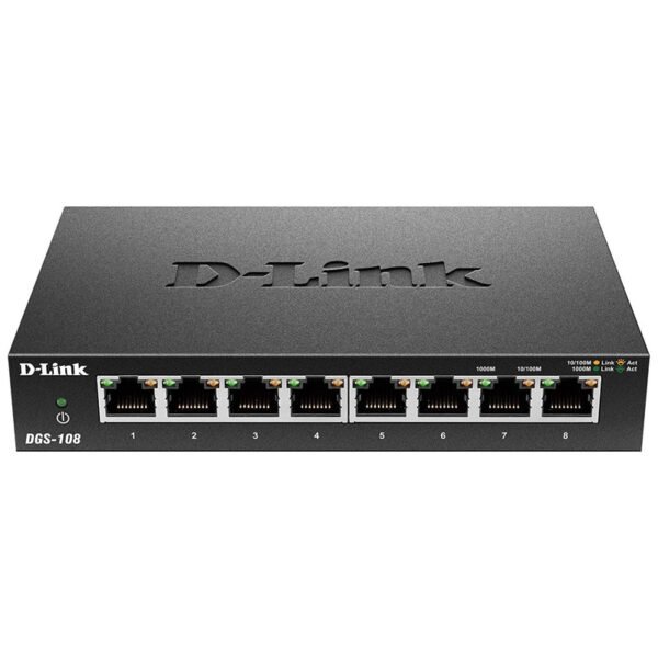 D-Link DGS-108A 8-Port Unmanaged Desktop Gigabit Switch