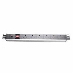 6 Way  PDU White  Cabinet Power Distribution Unit