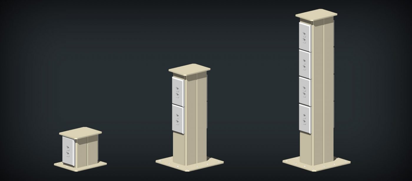 Mettalic Cable Pedestals TDK Solutions Ltd