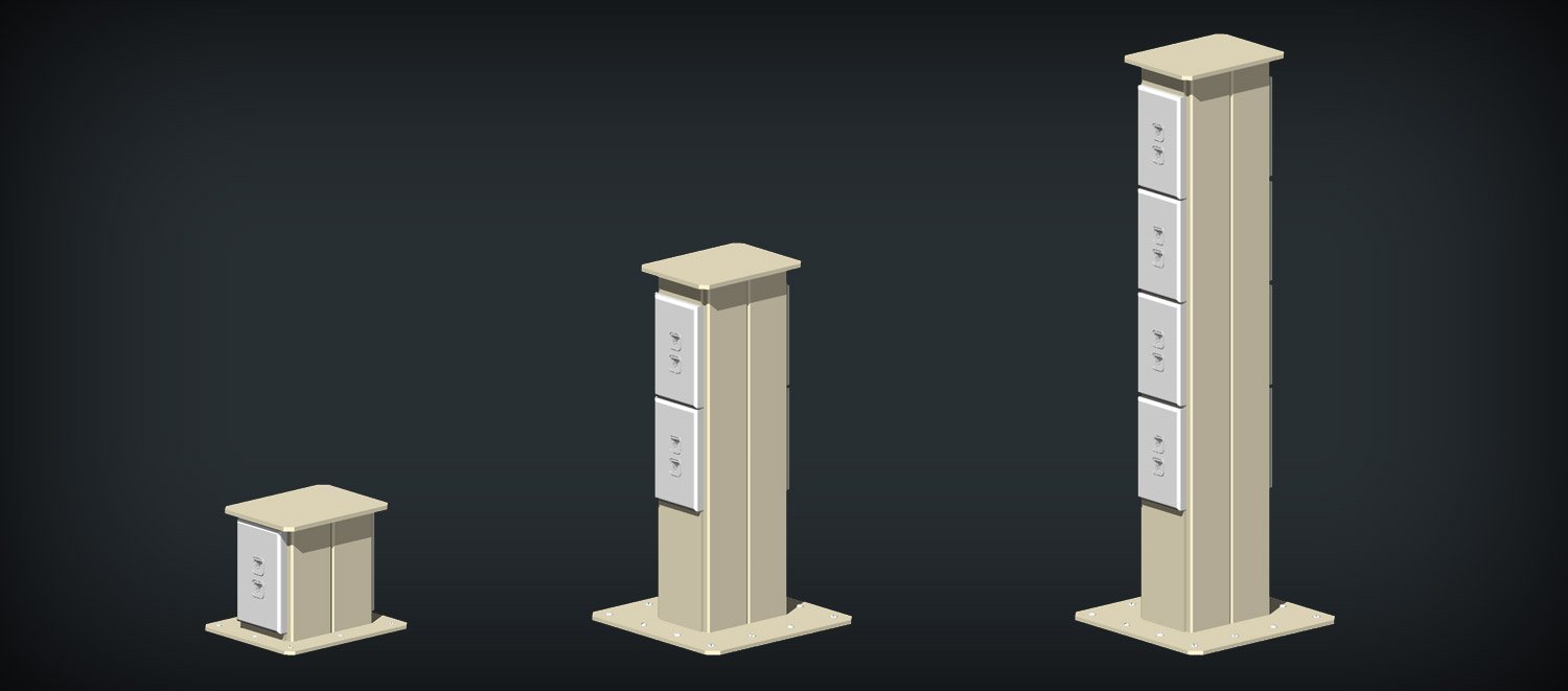 Mettalic Cable Pedestals TDK Solutions Ltd