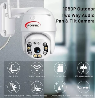 1080P WIFI IP CCTV Security Camera Wireless Outdoor HD Home PTZ IR Cam