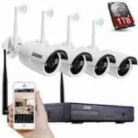 HD Wireless 4 CCTV Cameras Kit IP Surveillance