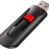 Sandisk Cruzer Glide USB Flash Drive, 64 GB, Black/Red