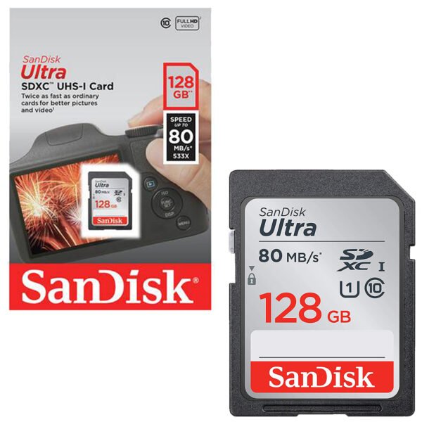 SanDisk 256GB Ultra SDXC UHS-I Memory Card - 100MB/s, C10, U1, Full HD, SD  Card - SDSDUNR-256G-GN6IN