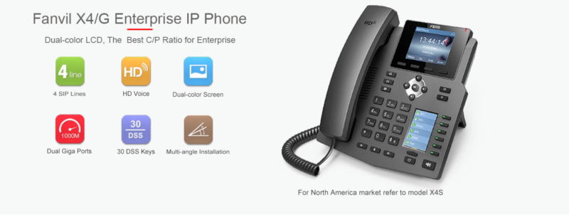 Fanvil X4G- Enterprise IP Phone with 4 SIP Lines - Treline Networks