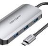 Vention 0.15m USB C Multi-function 8 in 1 Docking Station to HDMI,USB3.0,RJ45 100W - TOKHB