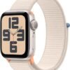 Apple Watch SE GPS 44mm Starlight Aluminum Case Sport Loop