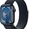 Apple Watch Series 9 A2978 GPS 41mm Starlight Aluminium Case Midnight Sport Loop