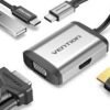 Vention 0.15m HDMI to HDMI+VGA Metal Converter - AFVHB