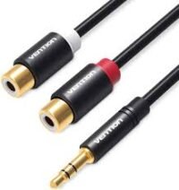 Vention 2m Adapter Cable 3.5mm Male to 2-Male RCA
