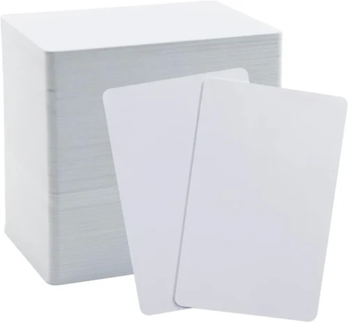 PVC Cards -Zebra White Plastic ID Cards 30 mil (500 cards)