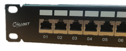 Giganet Category 6A 24 Port Loaded Patch Panel