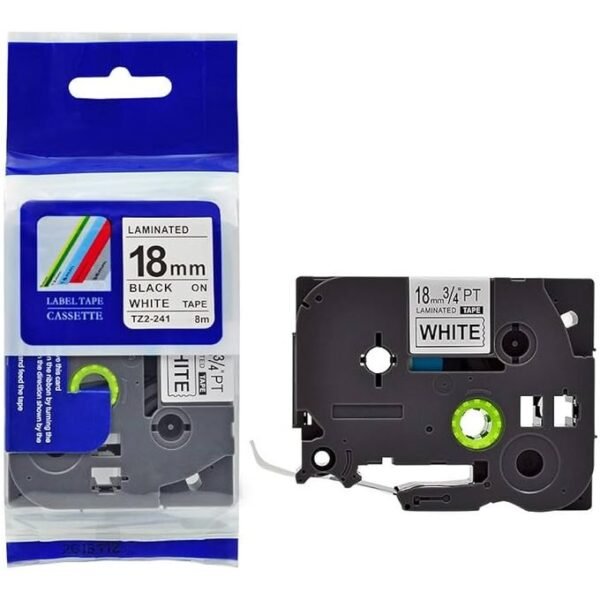 Brother TZ2-241 Label Tape 18mm x 8m Black on White