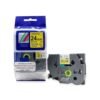 Brother TZ2-651 Label Tape 24mm x 8m Black on Yellow