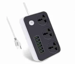 Mercury Multiport Universal Power Strip 5V 4A – 3 USB Ports + 1 Universal Socket with Fannel Bag, 1.2m Cable (MULTIPORT-USB-STRIP)