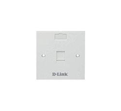 D-Link Single Faceplate with Shutter & ID Plate - NFP-0WHI11