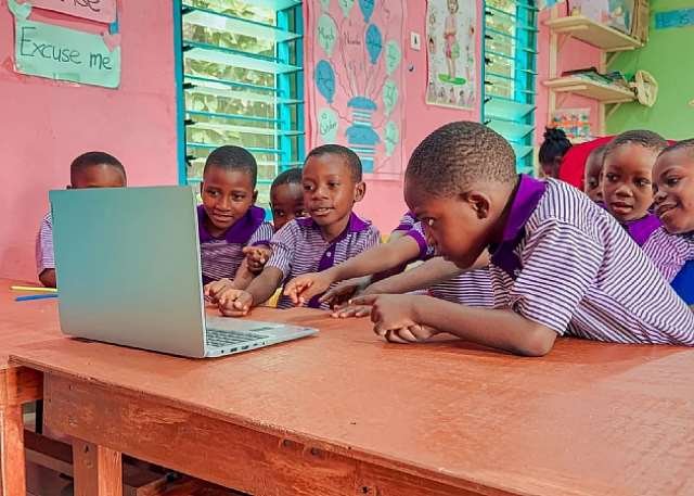 kids using laptops in schools