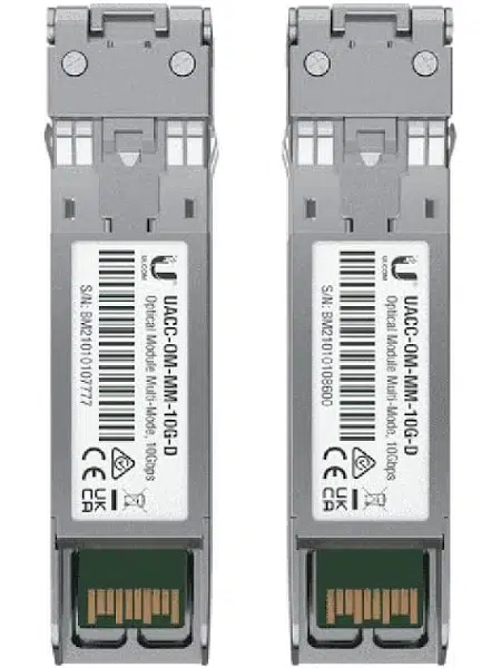 Ubiquiti 10 Gbps Duplex Multi-Mode Optical Module 2-Pack (UACC-OM-MM-10G-D-2)